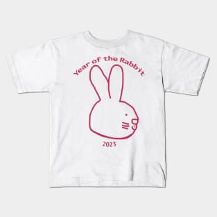 Year of the Rabbit 2023 Viva Magenta Bunny Kids T-Shirt